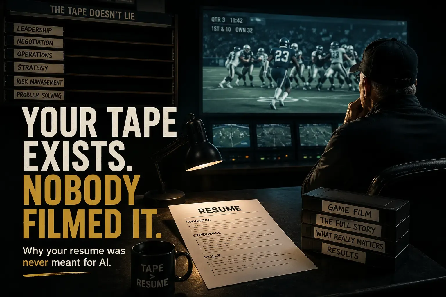 Your tape exists. Nobody filmed it. Why your resume was never meant for AI.